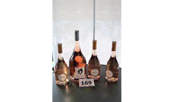 3 flessen à 75cl rosé wijn Maïme Côtes de Provence 2020 plus 1 fles à 1,5l rosé wijn Favori Côtes de Provence 2020